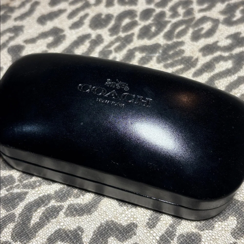 Coach eyeglass case black logo hard glasses case classic designer eyeglass case